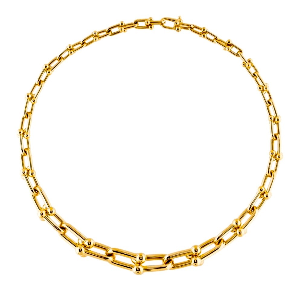 Gold Hardware Graduated Link U Necklace - Picture 2 of 12